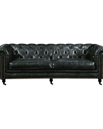 Birmingham Sofa Black Leather