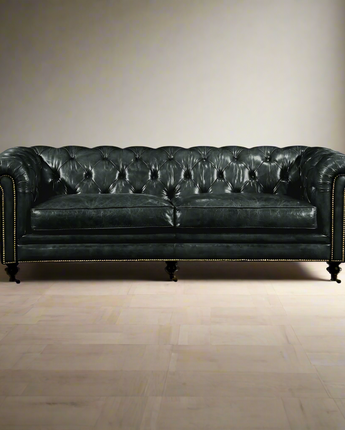 Birmingham Sofa Black Leather