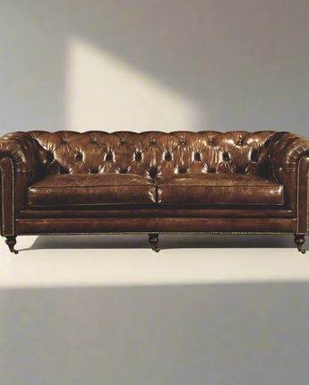 Birmingham Sofa Dark Brown Leather