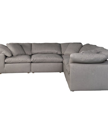 Terra Condo Classic L-Shaped Modular Sectional Light Grey