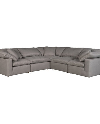 Terra Condo Classic L-Shaped Modular Sectional Light Grey