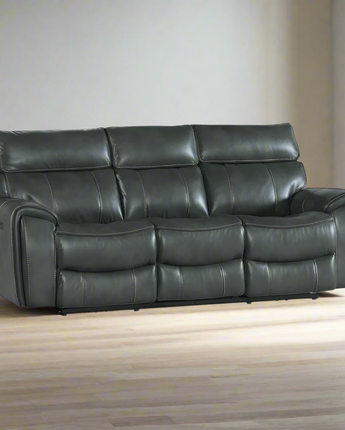 Dual-Pwr Recliner Sofa in Slate