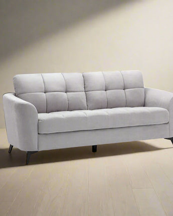 Callie Light Gray Velvet Fabric Sofa