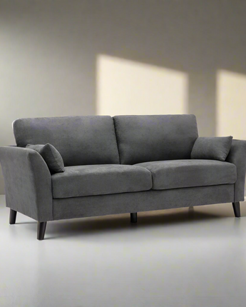 Damian Gray Velvet Fabric Sofa