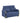 Navy Teddy Velvet Sleeper Loveseat with Side Pockets