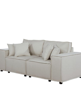 LILOLA Elson Loveseat in Beige Linen