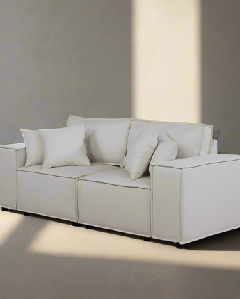 LILOLA Elson Loveseat in Beige Linen