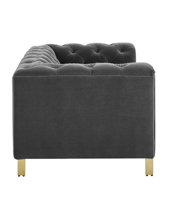 Charlene Gray Velvet Loveseat