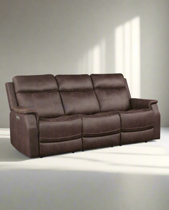 Valencia Dual Power Reclining Sofa - Walnut