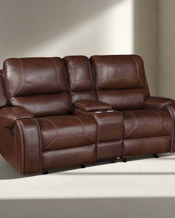 Keily Manual Glider Recliner Loveseat - Brown