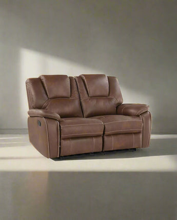 Katrine Manual Reclining Loveseat - Brown