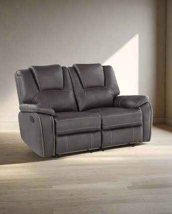 Katrine Manual Reclining Loveseat - Charcoal