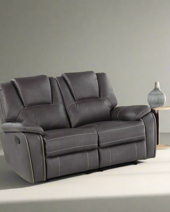 Katrine Manual Reclining Loveseat - Charcoal