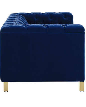 Charlene Blue Velvet Loveseat