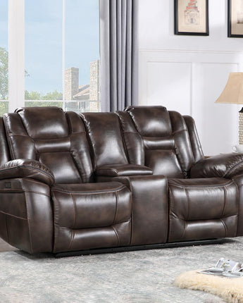 Oportuna Dual Power Console Loveseat