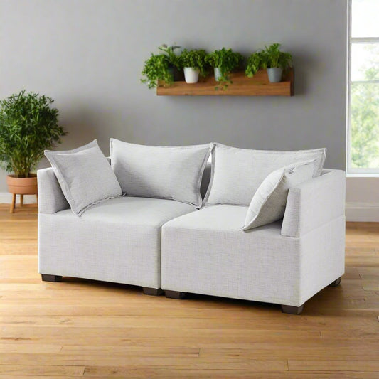 2-Piece Modular Loveseat Sofa