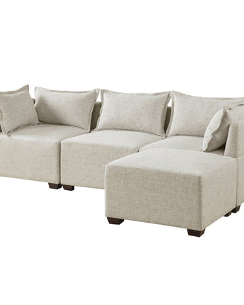 4-Piece Modular Sofa with Ottoman