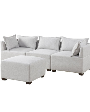 4-Piece Modular Sofa with Ottoman