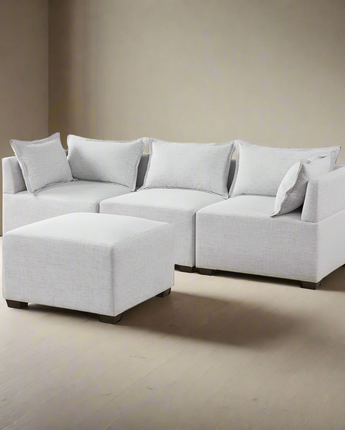 4-Piece Modular Sofa with Ottoman