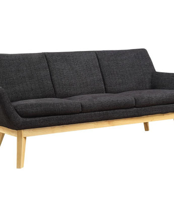 Lorell Quintessence Collection Sofa - 19.8" x 73.3"32.8" - Finish: Black