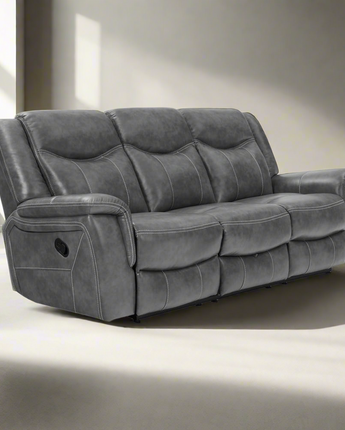 Conrad Upholstered Motion Sofa Cool Grey