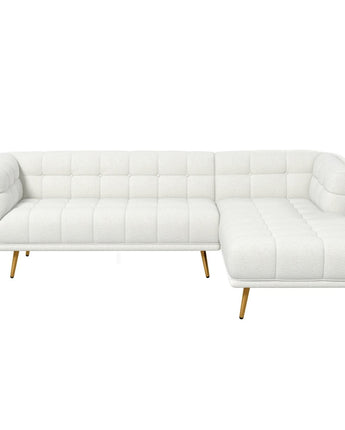 Addison Right Sectional Cream Boucle Sofa