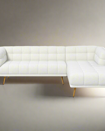 Addison Right Sectional Cream Boucle Sofa