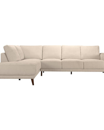 Amara Left Sectional Cream Fabric Sofa