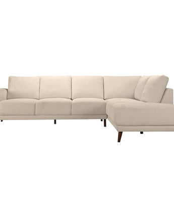 Amara Right Sectional Cream Fabric Sofa