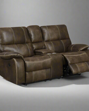 Power Reclining Loveseat with Dual Recliners, Hidden Storage