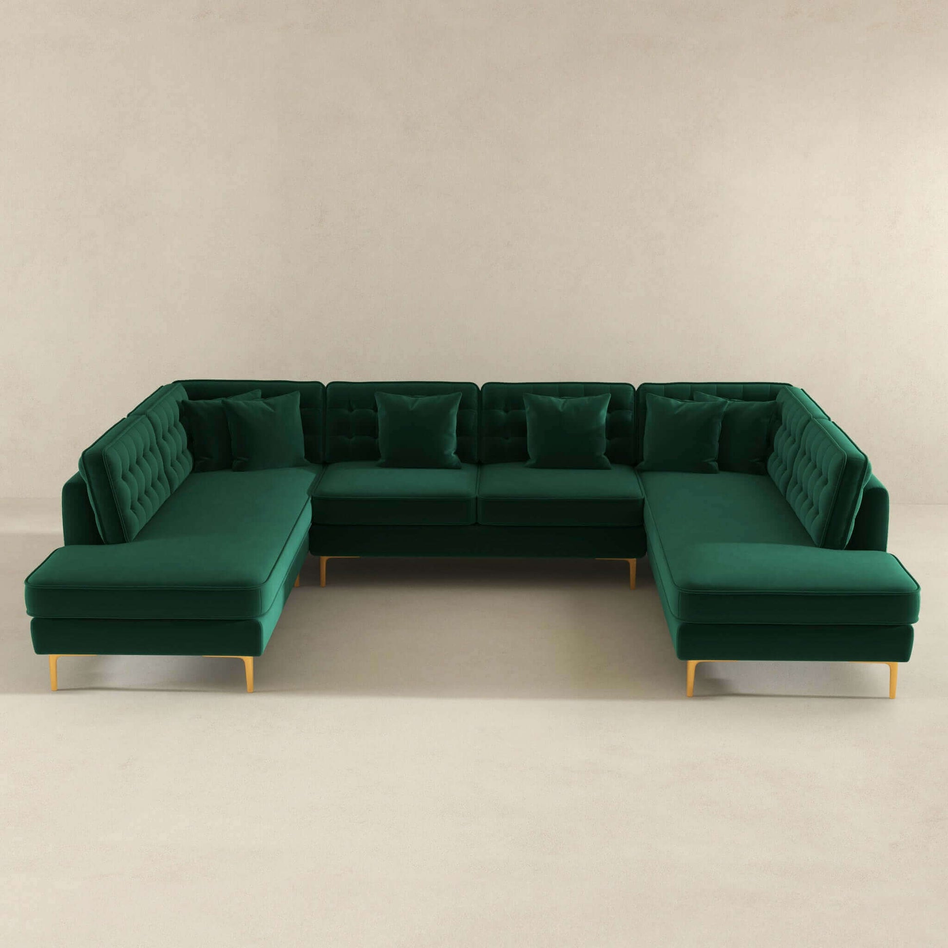 Brooke Velvet U Shape Corner couch | Cherie Furniture