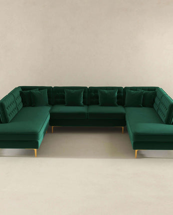 Brooke Velvet U Shape Corner Sofa