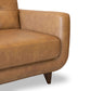 Allison Cognac Tufted Leather Sofa