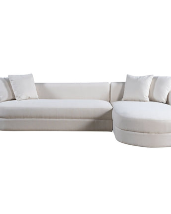 Chandler Cream Boucle Right Sectional Sofa