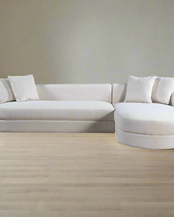 Chandler Cream Boucle Right Sectional Sofa