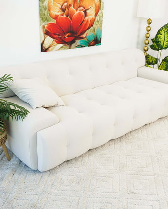 Brampton 90" Cream Velvet Sofa