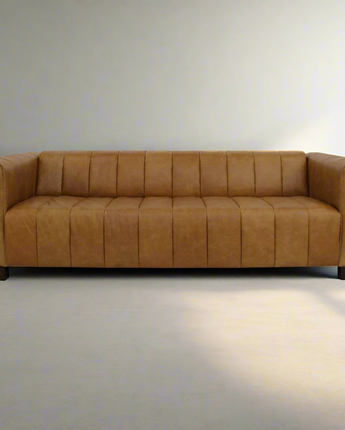 Dixon Waxy Tan Leather Sofa