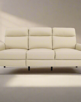 Elliot Incliner Sofa Left - Cream Leather