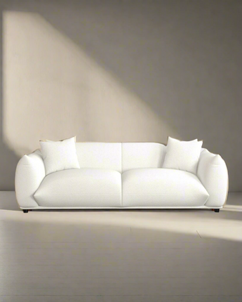 Emma Mid Century Modern Luxury Cream Boucle Sofa