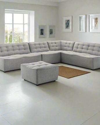 Selen Light Grey Corner Sectional Sofa