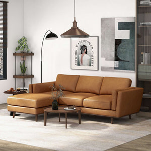 Left Chase Genuine Leather Sectional 