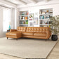 Allison Leather Sectional Sofa with Chaise 