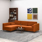 Left Christian Burnt Orange Couch in Living Room