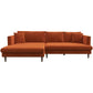 orange Blake L-Shaped Sectional Sofa 
