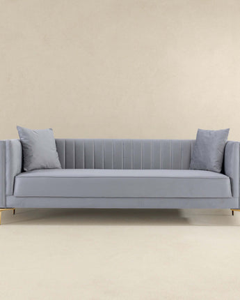 Sophisticated Angelina Light Grey Sofa with a minimalist aesthetic.