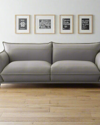 Emma Mid Century Leather Sofa | Cherie Furniture 