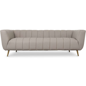 LaMattina Leather Channel Tufted Sofa | Cherie Furniture