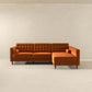 Christian Burnt Orange Velvet Couch
