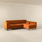Christian Burnt Orange Velvet Couch