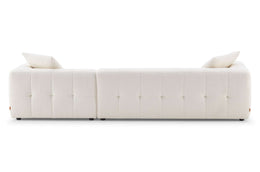 Spacious boucle sectional featuring a minimalist design.